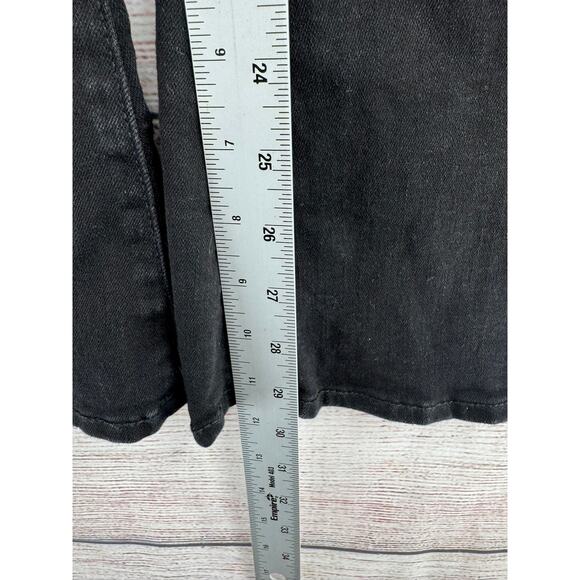 American Eagle Button Fly Festival Flare Jeans Womens 6 Regular Black Stretch - Picture 12 of 12